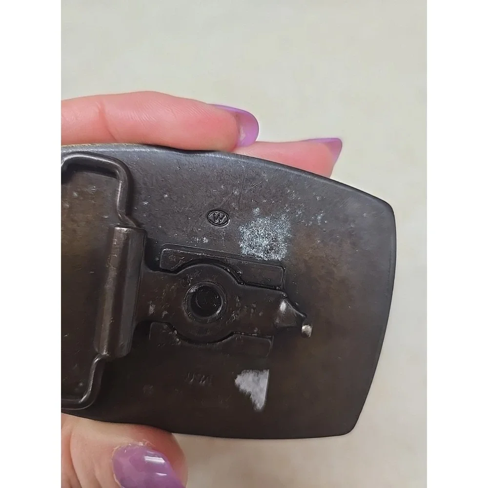 Vintage Western Leather Belt Buckle 